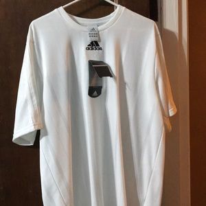 Adidas white Climalite workout shirt Large NWT